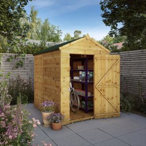 Garden Wooden Shed Shiplap Apex Roof Storage Shed - 7 x 5 Windowless - Waltons