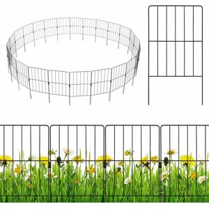 COSTWAY 25 Panels Decorative Garden Fence Playpen Enclosure Pen Dog Cat Barrier Border