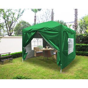 GREENBAY 2.5x2.5m Pop Up Gazebo Outdoor Garden Marquee Tent with 4 Leg Weights Green