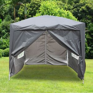 GREENBAY 2x2m Pop Up Gazebo Outdoor Marquee Party Tent with 4 Leg Weights Bags Anthracite