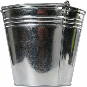 Loops - 3 pack 14L Galvanised Steel Outdoor Bucket Liquid & Adhesive Mixing Container