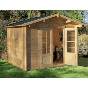 WORCESTER LOG CABINS 3.0m x 2.5m Log Cabin With Double Doors - 28mm Wall Thickness includes Free Shingles