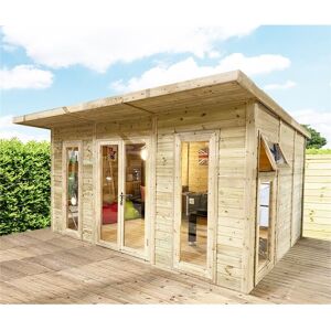 ESCAPE INSULATED GARDEN OFFICES 3m x 6m (10ft x 20ft) Insulated 64mm Pressure Treated Garden Office + Free Installation