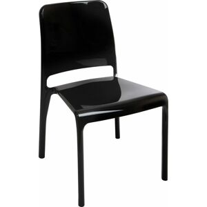 Netfurniture - 4 Charlize Acrylic Stacking Chairs - Black