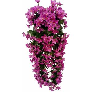 Hoopzi - 4 Petal Hanging Artificial Flowers, Artificial Wisteria Hanging Flowers for Wedding Home Decoration (Fuchsia)