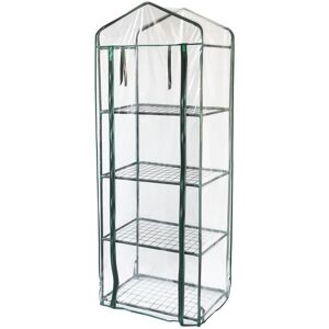 Monster Shop - 4 Tier Mini Greenhouse pvc Transparent Waterproof Cover Plastic