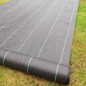 Yuzet - 4m x 50m 100gsm Ground Cover Weed Control Fabric - Black