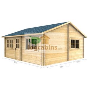 ABINGDON 5.5m x 5.0m Log Cabin (2111) - Double Glazing (44mm Wall Thickness)
