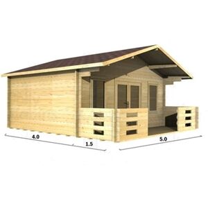 ABINGDON 5m x 4m Log Cabin (2092) - Double Glazing (70mm Wall Thickness)