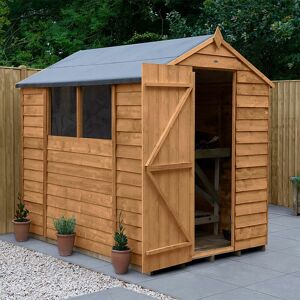 FOREST 5x7 Wooden Apex Overlap Dip Treated Garden Shed