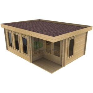 ABINGDON 6m x 5m Log Cabin (4617) - Double Glazing (44mm Wall Thickness)