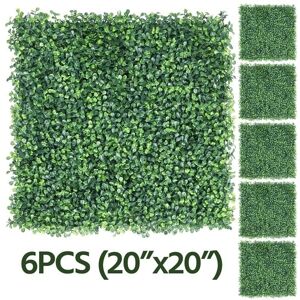 Yaheetech - 20'x 20' Artificial Boxwood for Indoor & Outdoor 6PCS, Green