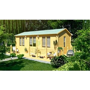 ABINGDON 7.0m x 4.0m Log Cabin (5150) - Double Glazing (44mm Wall Thickness)