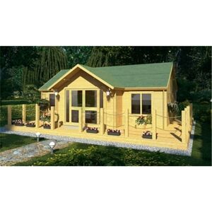 ABINGDON 7.0m x 5.0m Log Cabin (4120) - Double Glazing (44mm Wall Thickness)