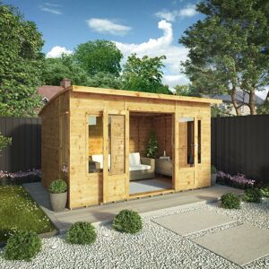 Premium Shiplap Curved Roof Garden Room Summerhouse - 12 x 8 - Waltons