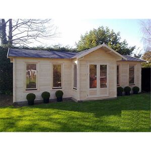 ABINGDON 8.5m x 4.5m Log Cabin (2127) - Double Glazing (44mm Wall Thickness)