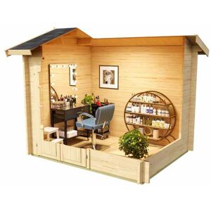 LASITA MAJA Alex Mini-Log Cabin, Wooden Garden Room, Timber Summerhouse, Home Office - L290 x W254.1 x H245.1 cm