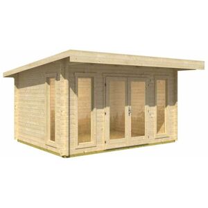 LASITA MAJA Barbados 3-Log Cabin, Wooden Garden Room, Timber Summerhouse, Home Office - L459 x W419 x H241.94 cm