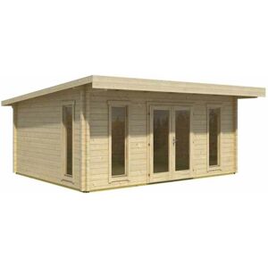 LASITA MAJA Barbados 5-Log Cabin, Wooden Garden Room, Timber Summerhouse, Home Office - L579 x W509 x H240.99 cm