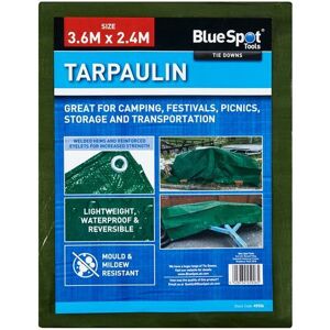 BLUE SPOT TOOLS BlueSpot Tools 45926 Green Tarpaulin 3.6 x 2.4m B/S45926