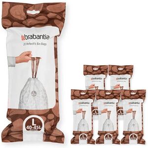 Brabantia - PerfectFit Bags l 40-45 litre Multipack of 120 bags 6x20