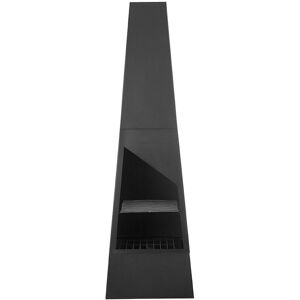 Beliani - Modern Outdoor Garden Steel Fire Pit Black Metal Chimney Wood Coal Heater Yate - Black