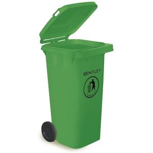 Charles Bentley - Outdoor Household Waste Medium Rubbish 120 Litre Wheelie Bin - Green