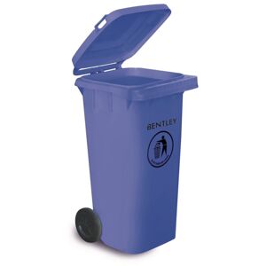Charles Bentley - Outdoor Household Waste Medium Rubbish 120 Litre Wheelie Bin - Blue