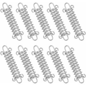 Tensioner Spring, 10 Pcs Spring Rope Buckle, Tent Spring Buckles, Absorber Spring, Tension Spring for Shade Sail, Tarp, Tent, Wire Mesh - Denuotop