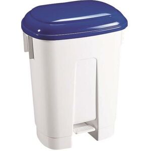 VOW - 60 Ltr Plastic Bin White/Blu 348013 - SBY14760