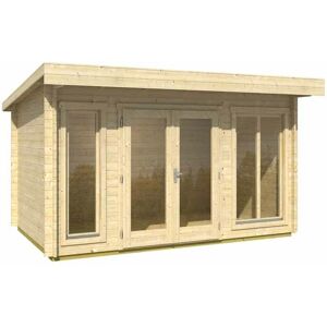 LASITA MAJA Dorset-Log Cabin, Wooden Garden Room, Timber Summerhouse, Home Office - L430 x W320 x H233.7 cm