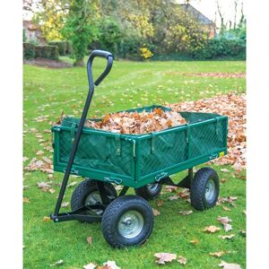 58552 Steel Mesh Gardeners Wheeled Cart Trolley Trailer & 20760 Liner - Draper