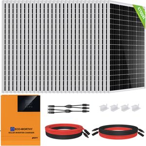 Eco-worthy - 4760W Solar Panel Kit with 5000W 48V Pure Sine Wave Solar All-in-One Inverter-Controller for Shed Cabin Home Garden Cabin Camper rv