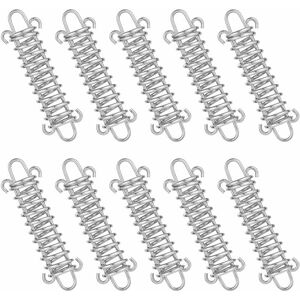 HOOPZI Tensioner Spring, 10 Pcs Spring Rope Buckle, Tent Spring Buckles, Absorber Spring, Tension Spring for Shade Sail, Tarp, Tent, Wire Mesh