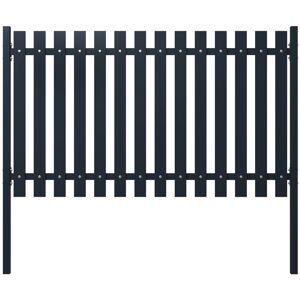 Fence Panel Anthracite 174.5x75 cm Powder-coated Steel Vidaxl Anthracite