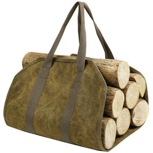 AOUGO Fireplace Log Carry Bag, Canvas Carrier, with Durable Handles for Carrying Wood Bristle, Accessories for Indoor or Outdoor, Camping (94 x 46cm)