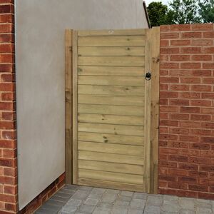 Forest Garden - Forest 3' x 6' Horizontal Tongue and Groove Pressure Treated Wooden Side Garden Gate - Pressure treated