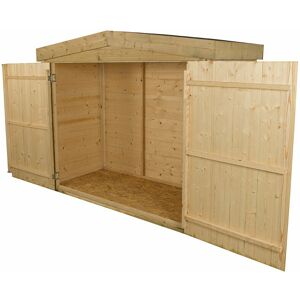 Forest Garden - Forest Shiplap Large Double Door Apex Garden Storage- Outdoor Bike/Mower Store - Pressure Treated