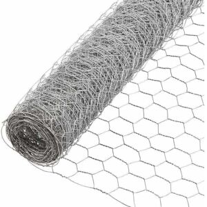 Galvanized Hexagon Poultry Fence Net, Reusable Wire Mesh Garden Protection (114m) Denuotop