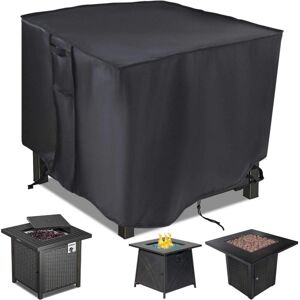 Xuigort - Gas Fire Pit Table Cover Square - Waterproof Windproof Anti-UV Heavy Duty for Patio Firepit Furniture