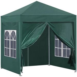 Clipop - Gazebo, 3x3m Pop Up Party Tent with Side Panels, Waterproof Marquee, Green