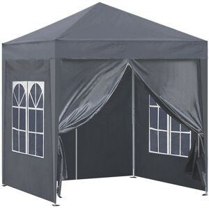 Clipop - Gazebo, 3x3m Pop Up Party Tent with Side Panels, Waterproof Marquee, Grey