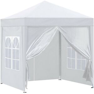 Clipop - Gazebo, 3x3m Pop Up Party Tent with Side Panels, Waterproof Marquee, White