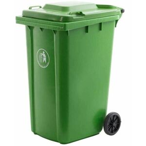 Dawsons Living - Green Outdoor Wheelie Bin 240L Council Size with Rubber Wheels