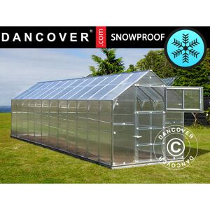 DANCOVER Greenhouse polycarbonate titan Classic 480, 14.4 m², 2.35x6.12 m, Silver - Silver