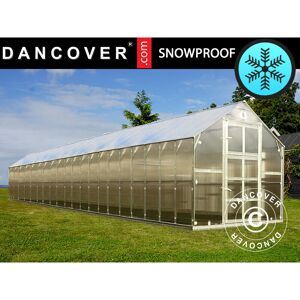 DANCOVER Greenhouse polycarbonate TITAN Classic 480, 28.5 m², 2.35x12.12 m, Silver - Silver