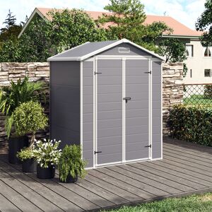 WARMIEHOMY Grey Plastic Outdoor Garden Storage Shed