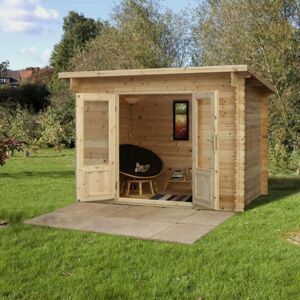 FOREST Harwood 3.0m x 2.0m Log Cabin - Pent Roof, 24kg Felt plus Underlay