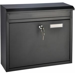 BERKFIELD HOME Hi Letter Box Black 36x12x32 cm