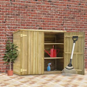 Garden Tool Shed 135x60x123 cm Impregnated Pinewood VD29995 - Hommoo